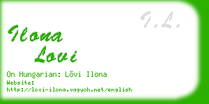 ilona lovi business card